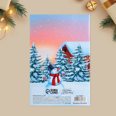 Volume postcard "Santa Claus and Snow Maiden", 12x 18 cm, New Year-7