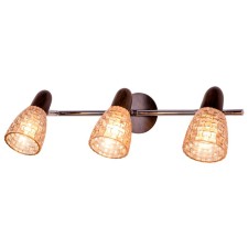 Светильник ЭкономСвет Iluka 3x40Вт E14, хром, венге 55x15x17 см