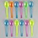 Tablespoons are plastic, in a set 12 pieces, mix colors