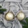 Set of balls plastic D-10 cm, 2 pcs "retro" gold
