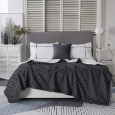 Grand bedspread, size 160x220 cm, dark gray color