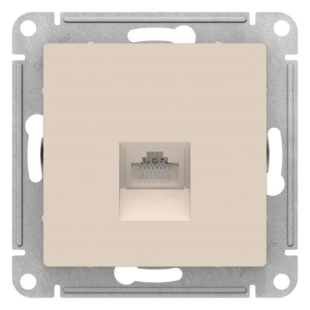 Computer outlet SE AtlasDesign, RJ45, built -in, IP20, beige, Atn000283