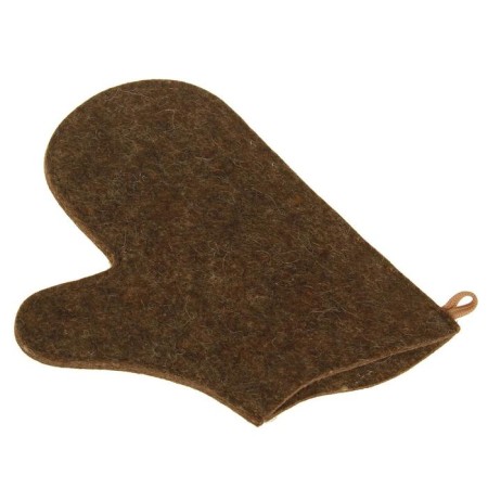 Gray mitten, Russian felt, 100% "our" wool-1