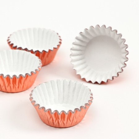 Baking shape round, 3.5 x 2 cm pink gold