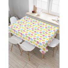 Tables on the table “Painted eggs”, rectangular, Saten, size 145x180 cm