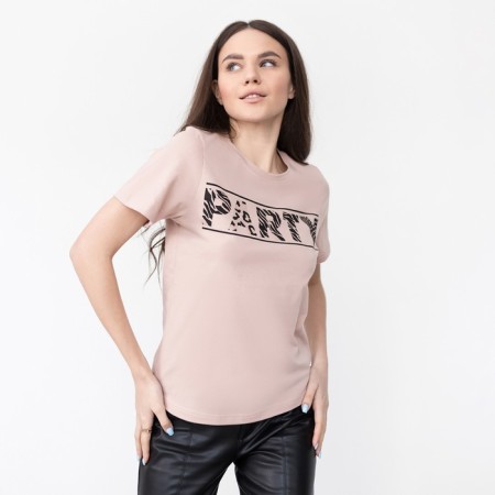 Women's T-shirt KAFTAN "PARTY", beige, rr 48-50-4