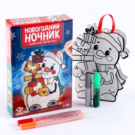 Set for creativity "New Year's nightlight. Snowman"-1