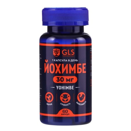 GLS yochimbe with ginseng, 60 capsules of 350 mg