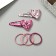 Hair set "Beatrice" (10 elastic bands 3 cm, 2 invisibility 5.5 cm) heart, pink