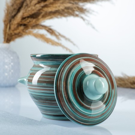 Ceramic pot for baking No. 5 with handles, 0.5l / 10x10.5cm, Scandinavia-1