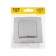 Tot Elegant switch, 10 a, 1 cl., With backlight, hidden, silver