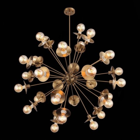 Suspension lamp ST LUCE. SL1111.303.30. Guido. 30x40 watts, e27, 100x100 cm, brass color-3