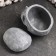 Casket for trifles "Skull" Gray stone, 16x15x22cm