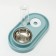 Double bowl with a carrot (removable bottle) 40.5 x 23 x 25 cm, blue