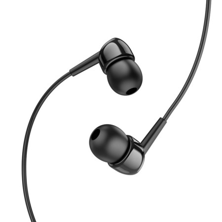 Hoco M99 headphones, wired, vacuum, microphone, 1.2 m, black