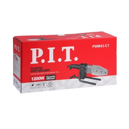 A device for welding plastic pipes P.I.T., 1200 W, 0-300 °, nozzles 20.25.32.40 mm, case-5