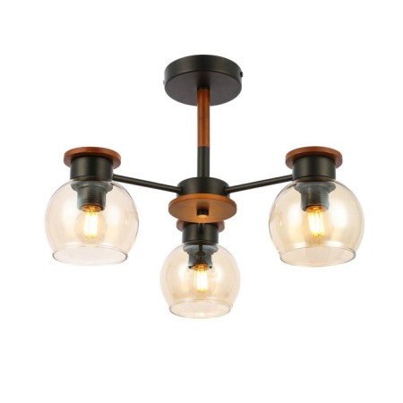 Ceiling EVOLUCE lamp. Sle108102-03. Rasco. 3x60 watts, E27, 49x49x35 cm, black color, dark tree