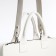 Female bag Textura, tout, medium size, white color