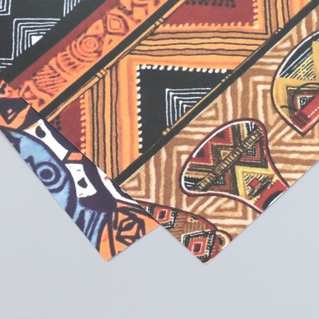 Scrapbooking paper bilateral "Africa" ​​density 180 g 30.5x32 cm-4