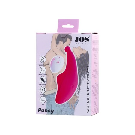 Клиторальный вибратор в трусики JOS Pansy, силикон, цвет розовый, 8 см-15