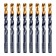 Drill Denzel 717222, 10 mm, HSS-Tin, Golden Tip, 8 pcs.