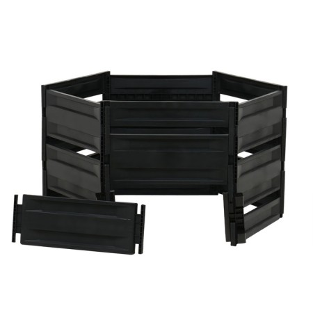 Plastic composter, 600 l, 125 × 105 × 70 cm, black-1