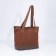 Zipper bag, external pocket, brown color