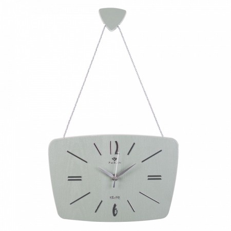 Watching clock, interior "retro", silent, 27 x 18 cm, olive-1