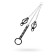 Clamps for nipples with a ring for a penis, Toyfa Metal, black-silver color