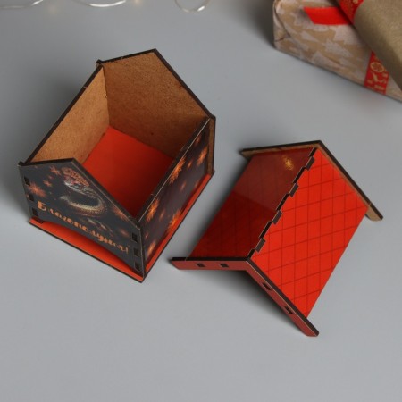New Year's tea house "Snake. Blagodia" 10.5x9.5x12 cm-4