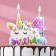 Свеча в торт "My Birthday", цифра "4"