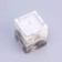 Candle "Square" in a candlestick of gypsum, 5x6cm, marble with black stripes