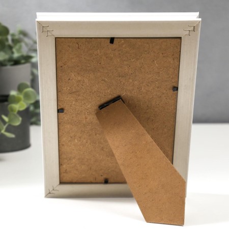 Photo frame plastic 13x18 cm "Gray wood with a double white frame" 21.8x16.7 cm-4