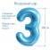 Foil ball 40 "Figure 3", pale blue