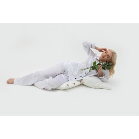 Female pajamas (shirt and trousers) KAFTAN Queen size 40-42, white color-6