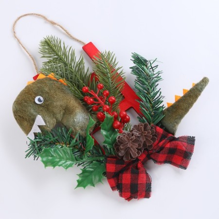 New Year's decoration "Dragon with a spruce and a bow", 20 cm-2