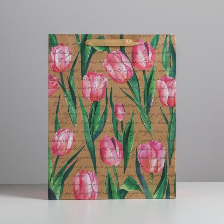 Package Gift Crafts Vertical, packaging, “tulips”, l 31 x 40 x 11.5 cm-2