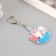 Acryl keychain "Cute animals in the umbrella" 4,7x4.9 cm