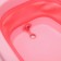 Children's folding bath with drain, "crab", 67 cm., Pink color