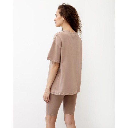 Women's T-shirt Minaku Regular Fit: brown color, river 54-2