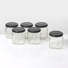 A set of glass jars with a conservation lid, TO-82 mm, for candles, 0.39 l, 6 pcs