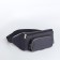 Lightning waist bag, external pocket, gray color