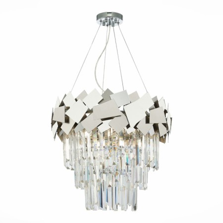 Suspension lamp ST LUCE. SL1232.103.06. Casorta. 6x60 watts, E14, 48x48x62 cm, chromium color-3