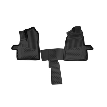 3D mats in the salon for Ford Transit, 2015-2019 Van, USA, Vinyl Flooring, 2pcs.
