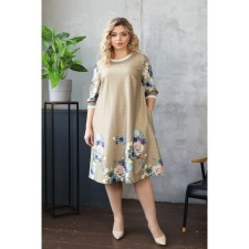 Female dress, size 52, beige color