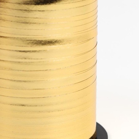 Tape for decor and gifts, gold, metallized, 0.5 cm x 250 m-1