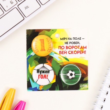 Icons sunset set 3 pcs d = 25 mm "football" 7x7 cm-1