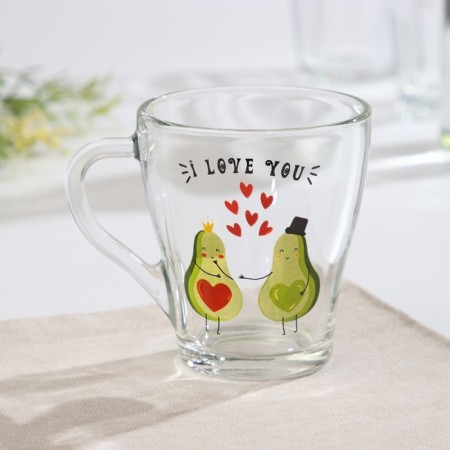 Glass Avocado Glass, 250 ml, MIX drawing-8