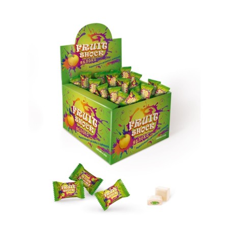 Chewing gum Fruit Ball with an apple filling, 4 g