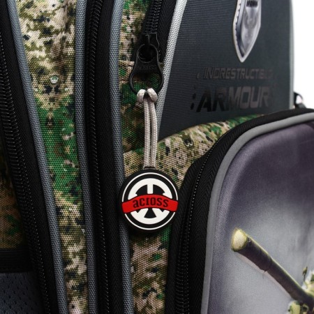 Frame backpack 35 x 28 x 15 cm, Across 178, filling: bag, pencil case, camouflage ACR22-178-4-13